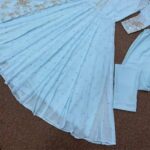 Stitched Gujarati Sequence Work Gown Four Piece - Image 2