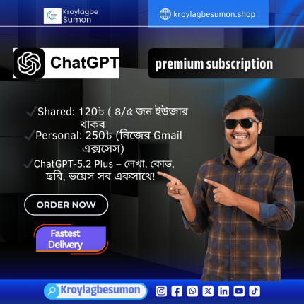 ChatGPT Plus Premium Subscription - Shared & Personal
